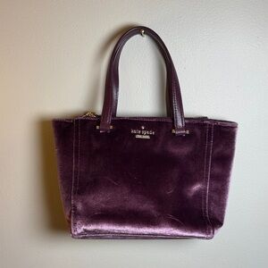 Kate Spade Deep Purple Velvet Tote